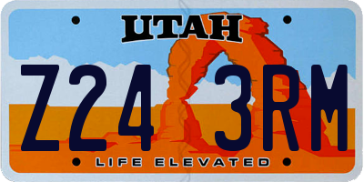 UT license plate Z243RM