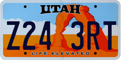 UT license plate Z243RT