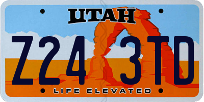 UT license plate Z243TD