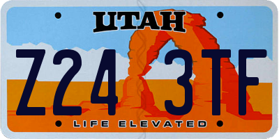 UT license plate Z243TF