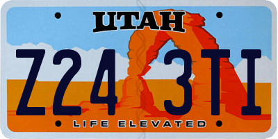 UT license plate Z243TI