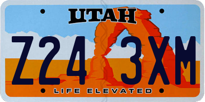 UT license plate Z243XM