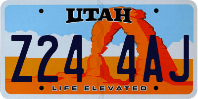UT license plate Z244AJ
