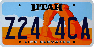 UT license plate Z244CA
