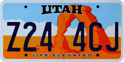 UT license plate Z244CJ