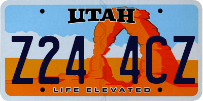 UT license plate Z244CZ