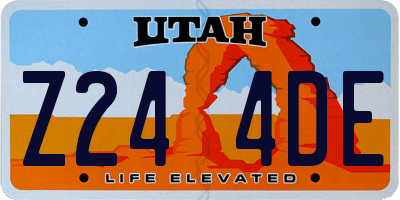UT license plate Z244DE