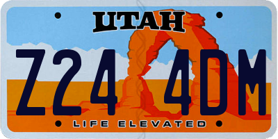 UT license plate Z244DM
