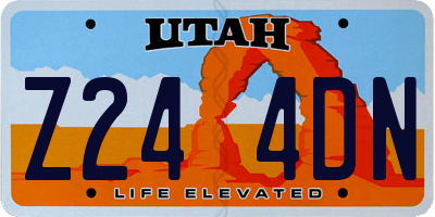 UT license plate Z244DN