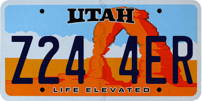 UT license plate Z244ER