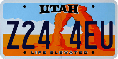 UT license plate Z244EU