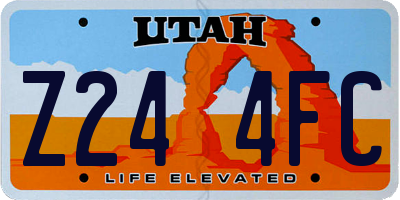 UT license plate Z244FC