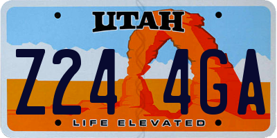 UT license plate Z244GA