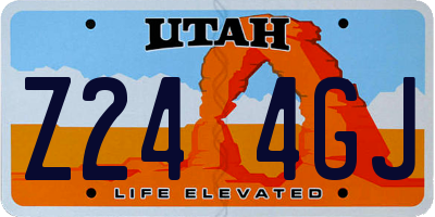 UT license plate Z244GJ