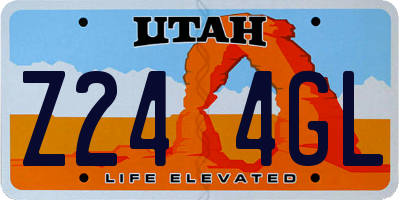 UT license plate Z244GL