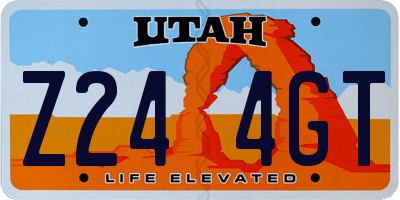 UT license plate Z244GT