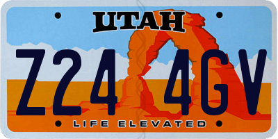 UT license plate Z244GV