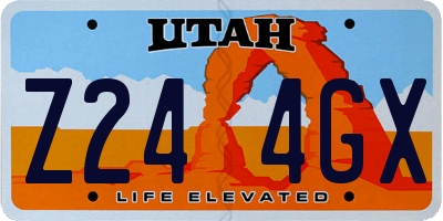 UT license plate Z244GX