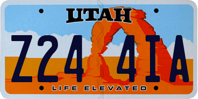 UT license plate Z244IA