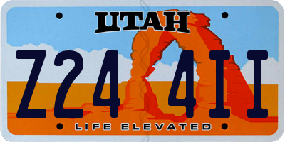 UT license plate Z244II