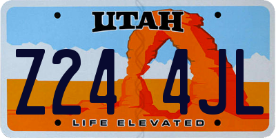 UT license plate Z244JL