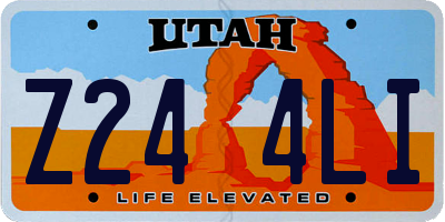 UT license plate Z244LI