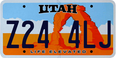 UT license plate Z244LJ