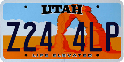 UT license plate Z244LP
