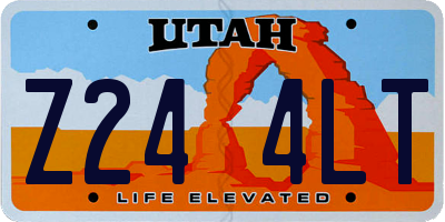 UT license plate Z244LT