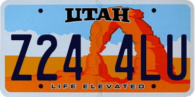 UT license plate Z244LU