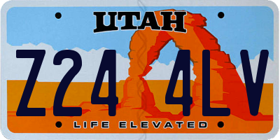 UT license plate Z244LV