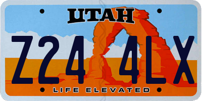 UT license plate Z244LX