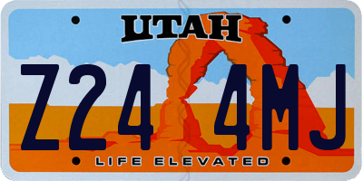 UT license plate Z244MJ