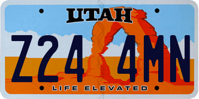 UT license plate Z244MN