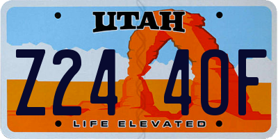 UT license plate Z244OF