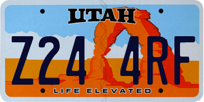 UT license plate Z244RF