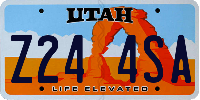 UT license plate Z244SA