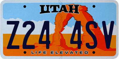 UT license plate Z244SV
