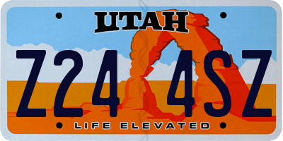 UT license plate Z244SZ