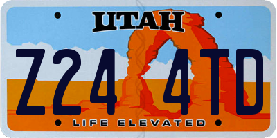 UT license plate Z244TD