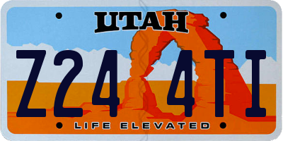 UT license plate Z244TI