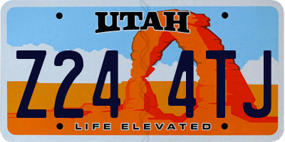 UT license plate Z244TJ