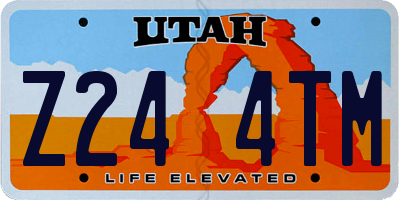 UT license plate Z244TM
