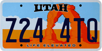 UT license plate Z244TQ