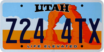 UT license plate Z244TX