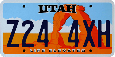 UT license plate Z244XH