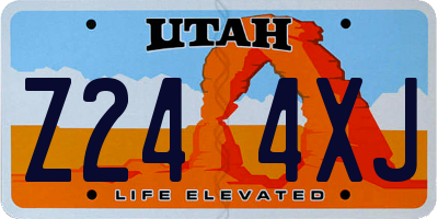 UT license plate Z244XJ
