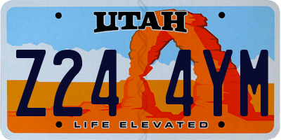UT license plate Z244YM