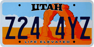 UT license plate Z244YZ