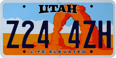 UT license plate Z244ZH